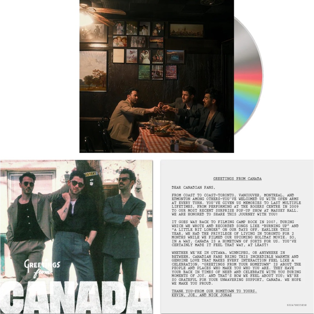 SIGNED Jonas Brothers Greetings From Your Hometown Canada Signed CD (Sealed)